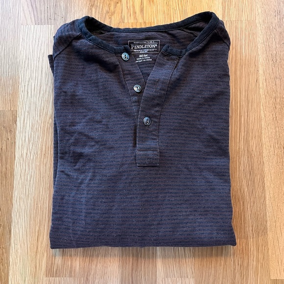 Pendleton long sleeve shirt; henley - Picture 1 of 5